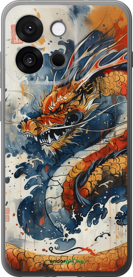 Силиконовый чехол Ярость дракона для OnePlus 13T 5G / 13S 5G - 6112u-4026 изображение 