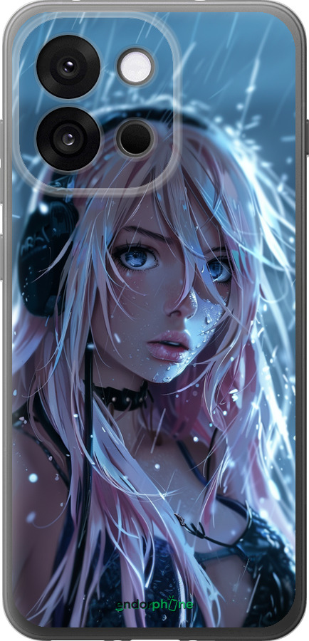 Силиконовый чехол Неоновый дождь для OnePlus 13T 5G / 13S 5G - 6119u-4026 изображение 