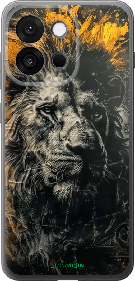 Силіконовий чехол Лев у золотих фарбах для OnePlus 13T 5G / 13S 5G - 6155u-4026 изображение 