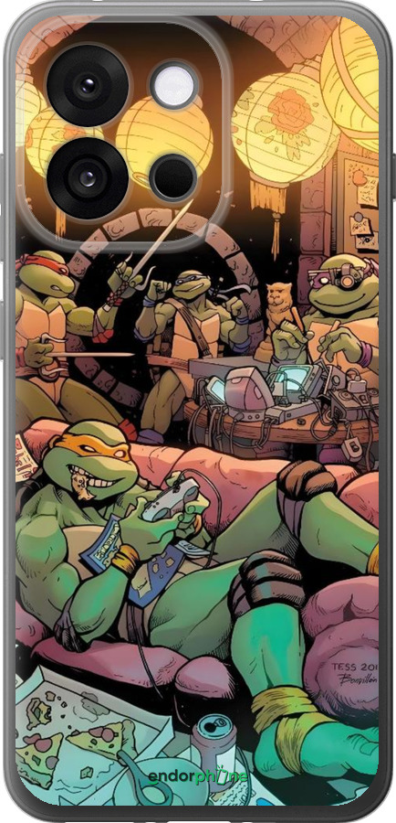 Силиконовый чехол Черепашки нинзя для OnePlus 13T 5G / 13S 5G - 6346u-4026 изображение 