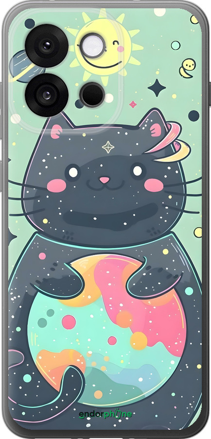 Силиконовый чехол Милый котик для OnePlus 13T 5G / 13S 5G - 6364u-4026 изображение 