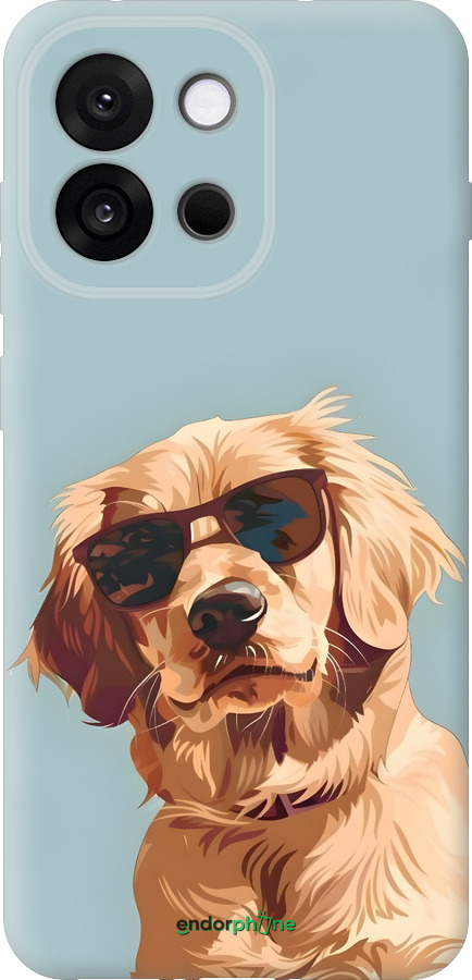 Силиконовый чехол Пес в очках для OnePlus 13T 5G / 13S 5G - 6381u-4026 изображение 