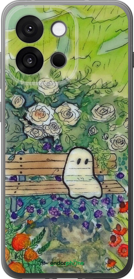 Силиконовый чехол Грустное привидение для OnePlus 13T 5G / 13S 5G - 6403u-4026 изображение 
