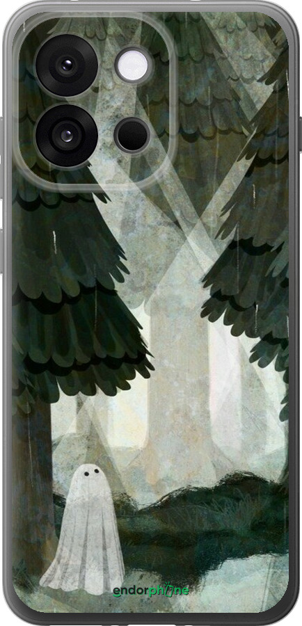 Силиконовый чехол С изображением соснового леса и привидения для OnePlus 13T 5G / 13S 5G - 6420u-4026 изображение 
