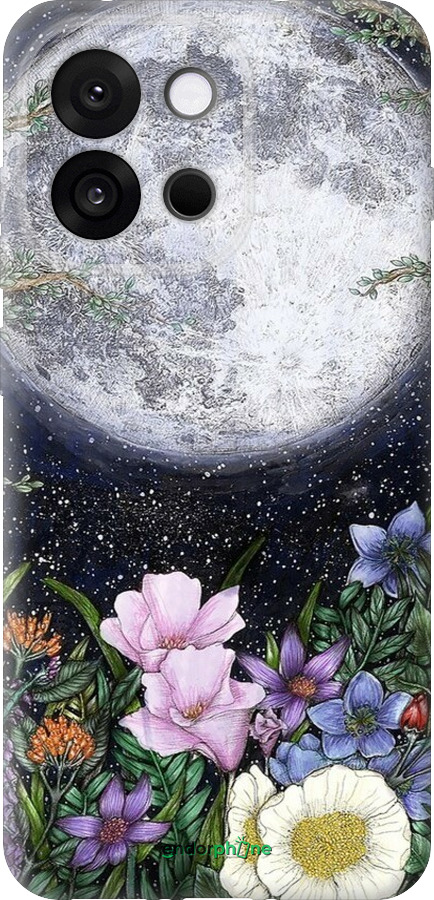 Силиконовый чехол Полночь в саду II для OnePlus 13T 5G / 13S 5G - 6424u-4026 изображение 