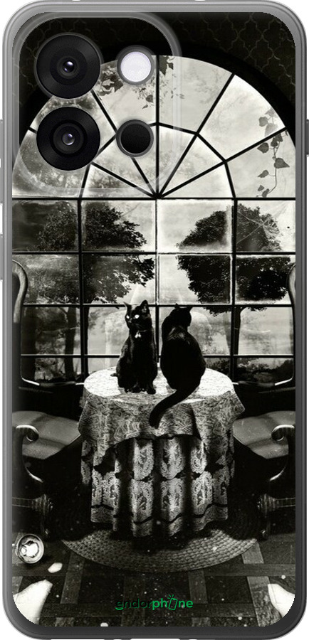 Силиконовый чехол Череп и коты для OnePlus 13T 5G / 13S 5G - 6432u-4026 изображение 