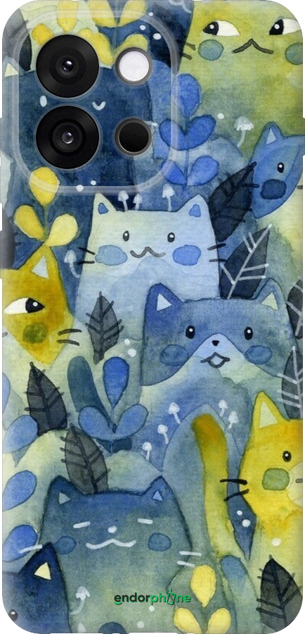 Силиконовый чехол С изображением кошачьего леса для OnePlus 13T 5G / 13S 5G - 6447u-4026 изображение 