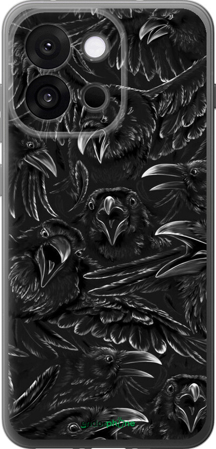 Силиконовый чехол Воронья ярость для OnePlus 13T 5G / 13S 5G - 6474u-4026 изображение 