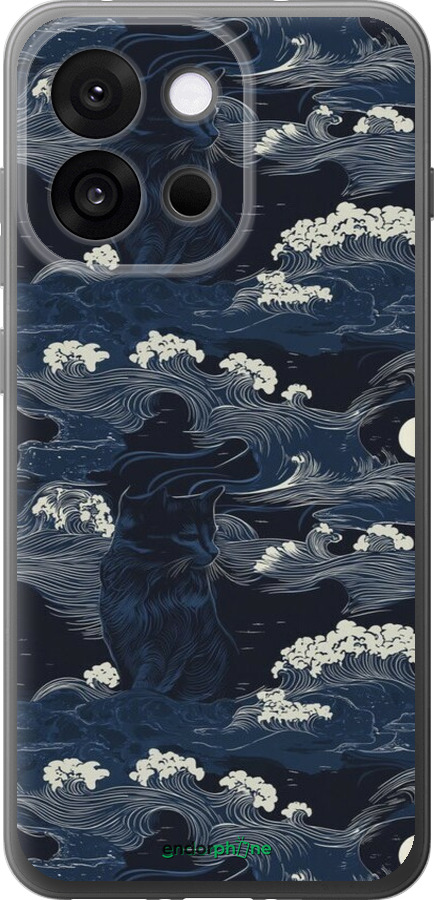 Силиконовый чехол Морская тематика в стиле арт-деко для OnePlus 13T 5G / 13S 5G - 6520u-4026 изображение 