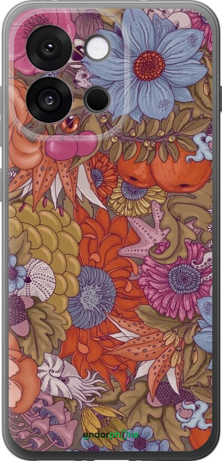 Силиконовый чехол Абстрактные цветы для OnePlus 13T 5G / 13S 5G - 6526u-4026 изображение 