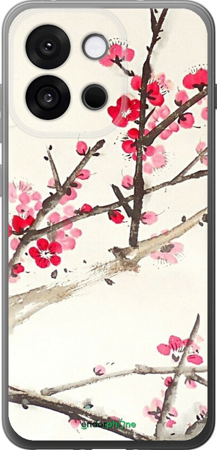 Силиконовый чехол Принт с изображением цветения сакуры для OnePlus 13T 5G / 13S 5G - 6545u-4026 изображение 