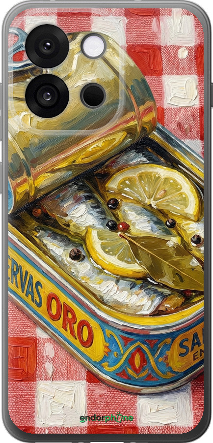 Силиконовый чехол Vintage Sardine Tin Phone для OnePlus 13T 5G / 13S 5G - 6772u-4026 изображение 