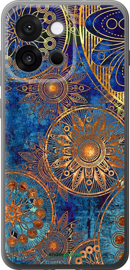 Силиконовый чехол Золотой узор для OnePlus 13T 5G / 13S 5G - 678u-4026 изображение 