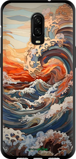 TPU чехол Арт волны для OnePlus 6T - 6324b-1587 изображение 