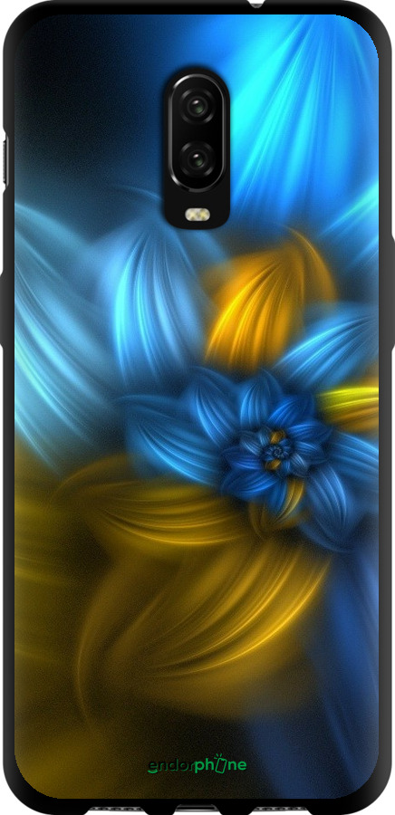 

TPU чорний чохол "Візерунок 46" для OnePlus 6T, Синій