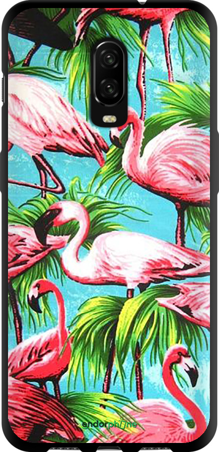 TPU чехол Tropical background для OnePlus 6T - 4016b-1587 изображение 