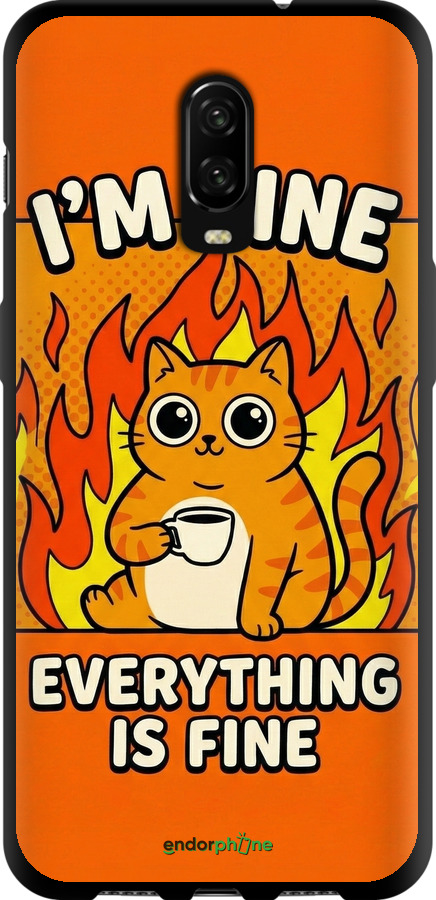 TPU чехол Funny Cat для OnePlus 6T - 6786b-1587 изображение 