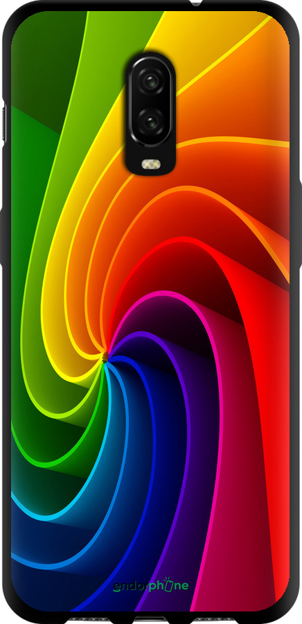TPU чехол Радужный вихрь для OnePlus 6T - 747b-1587 изображение 