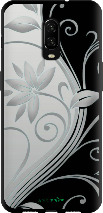 TPU чехол Квіти на чорно-білому фоні для OnePlus 6T - 840b-1587 изображение 