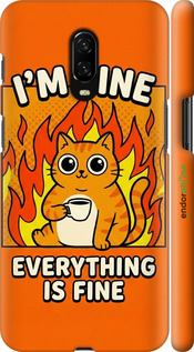 3D пластиковый матовый чехол 'Funny Cat' для OnePlus 6T изображение 9