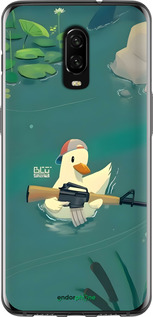 2D пластиковый чехол Уточка с автоматом для OnePlus 6T - 6356t-1587 изображение 