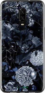 2D пластиковый чехол Абстрактный цветочный рисунок в синих тонах для OnePlus 6T - 6539t-1587 изображение 