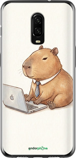 Силиконовый чехол Funny Capybara CEO Working для OnePlus 6T - 6777u-1587 изображение 