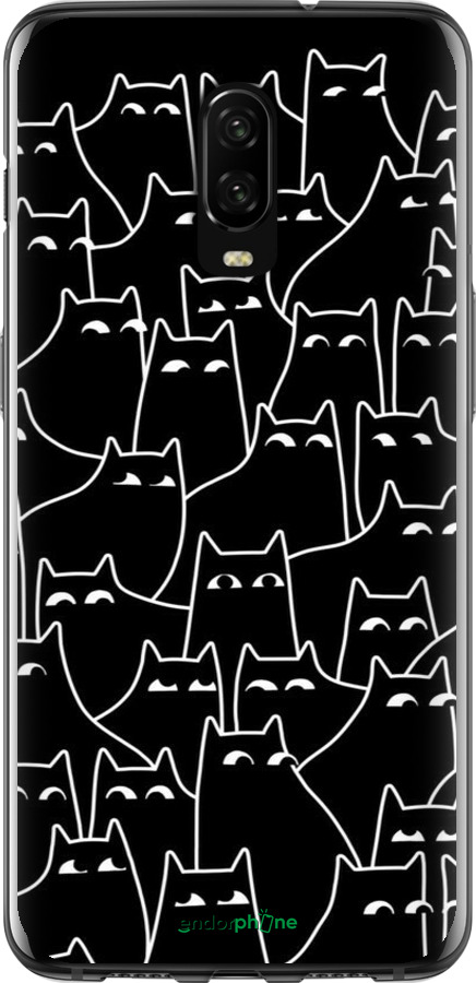2D пластиковий чехол Із зображенням кішок для OnePlus 6T - 6470t-1587 изображение 