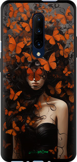 TPU чехол Дівчина з помаранчевими метеликами для OnePlus 7 Pro - 5941b-1696 изображение 