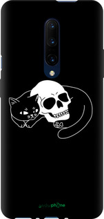 TPU чехол С изображением кота и черепа для OnePlus 7 Pro - 6491b-1696 изображение 