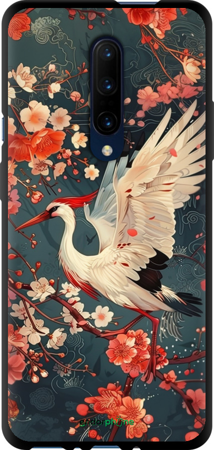 TPU чехол Сакура та лелека для OnePlus 7 Pro - 6108b-1696 изображение 