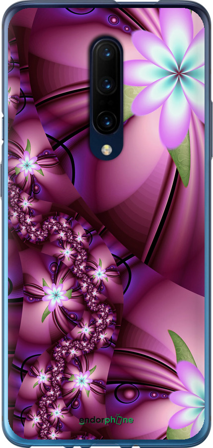 

2D пластиковий чохол "Квіткова мозаїка" для OnePlus 7 Pro, Рожевий