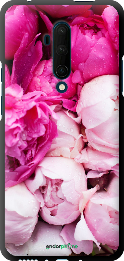 

TPU musta cover "Vaaleanpunaiset pionit" for OnePlus 7T Pro, Vaaleanpunainen