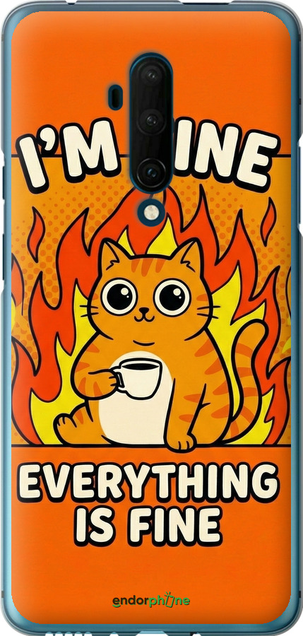 Силіконовий чехол Funny Cat для OnePlus 7T Pro - 6786u-1810 изображение 