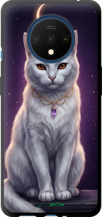 TPU чехол Mystic White Cat Gothic Dark Purple Gold для OnePlus 7T - 6805b-1809 изображение 