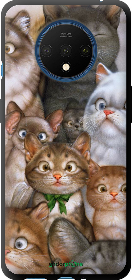 

TPU чорний чохол "Коти" для OnePlus 7T