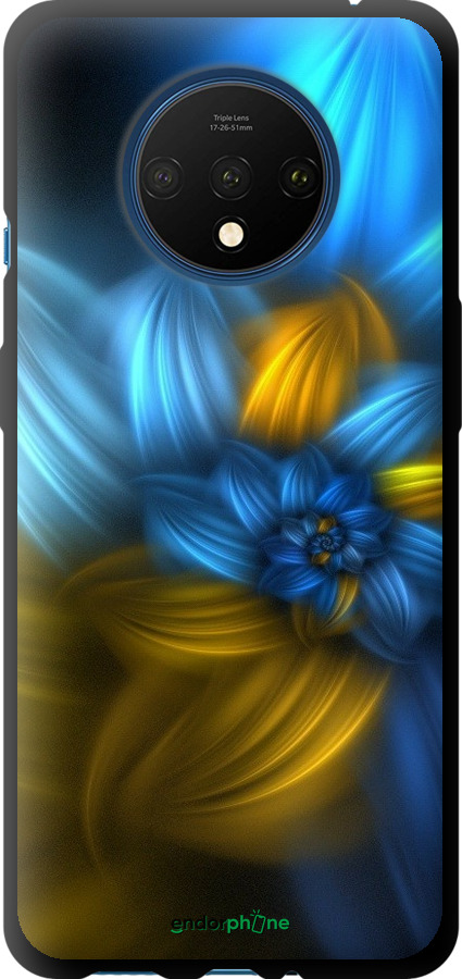 

TPU чорний чохол "Візерунок 46" для OnePlus 7T, Синій
