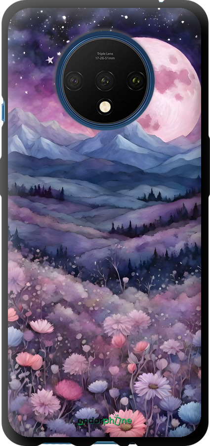 TPU чехол Ночь луна арт для OnePlus 7T - 6319b-1809 изображение 