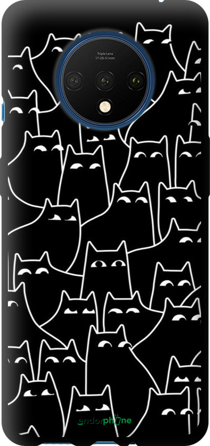 TPU чехол С изображением кошек для OnePlus 7T - 6470b-1809 изображение 
