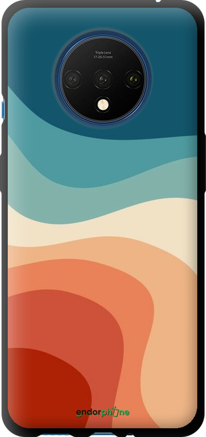 TPU чехол В стиле ретро с волнами для OnePlus 7T - 6531b-1809 изображение 
