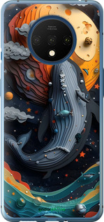2D пластиковый чехол Кит в космосе для OnePlus 7T - 6328t-1809 изображение 