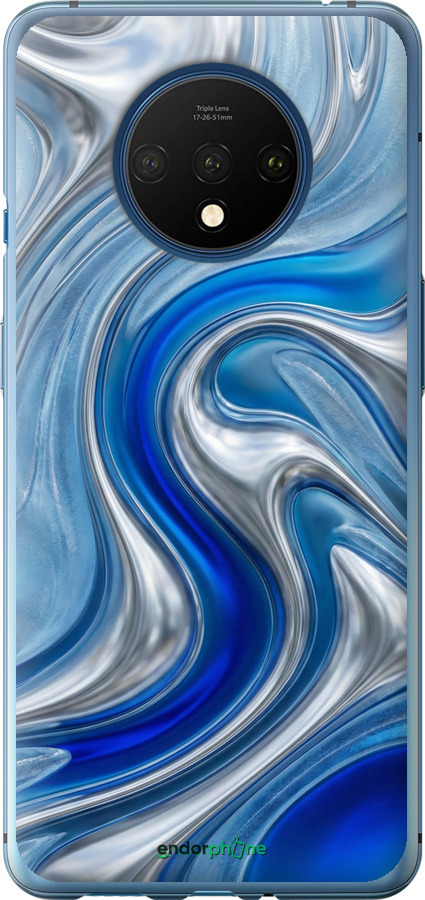 2D пластиковый чехол Liquid Chrome для OnePlus 7T - 6781t-1809 изображение 