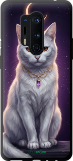TPU чехол Mystic White Cat Gothic Dark Purple Gold для OnePlus 8 Pro - 6805b-1896 изображение 