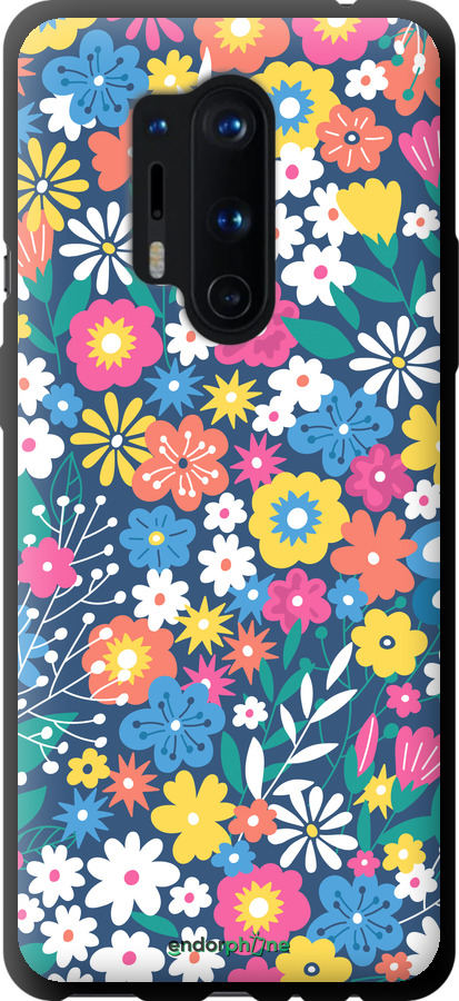 

Coque du TPU noir "Fond floral v4" pour OnePlus 8 Pro, Rouge