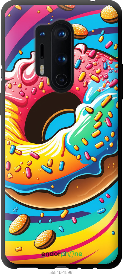 TPU чехол Пончик радуга для OnePlus 8 Pro - 5584b-1896 изображение 