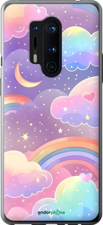 2D пластиковый чехол Облака и радуга для OnePlus 8 Pro - 6312t-1896 изображение 
