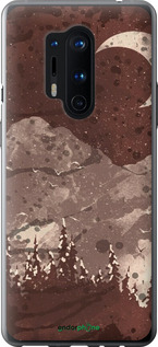 2D пластиковый чехол С изображением лунного пейзажа в ночном лесу для OnePlus 8 Pro - 6546t-1896 изображение 