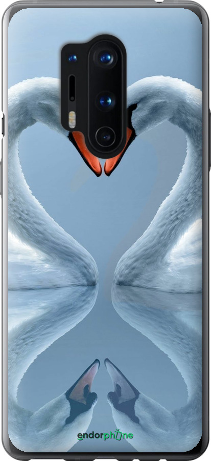 2D пластиковый чехол Лебеди для OnePlus 8 Pro - 6007t-1896 изображение 