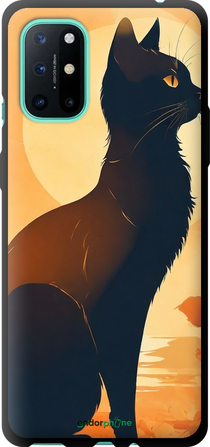 TPU чехол Черная кошка v2 для OnePlus 8T - 5830b-2113 изображение 