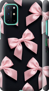 3D пластиковый матовый чехол Coquette Ribbons Dark Coquette для OnePlus 8T - 6767m-2113 изображение 